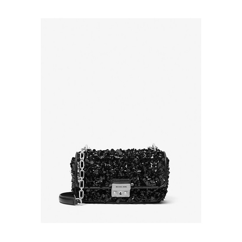 MICHAEL KORS Petit sac porté épaule Tribeca travaillé à la main,Noir