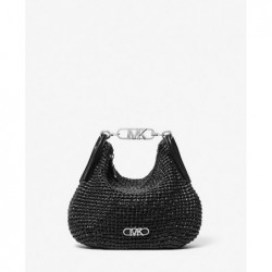 MICHAEL KORS Petit sac porté épaule Kendall en paille,Noir