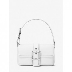 Sac porté épaule Colby de taille moyenne en cuir，Blanc