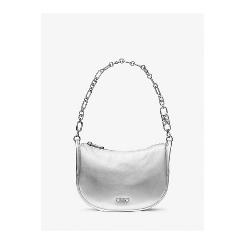 MICHAEL KORS Petit sac porté épaule Kendall en Argent