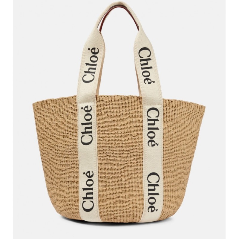 CHLOÉ
Mifuko – Cabas Woody Large en raphia