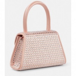 Sac à main brillant orné pour femme Rose