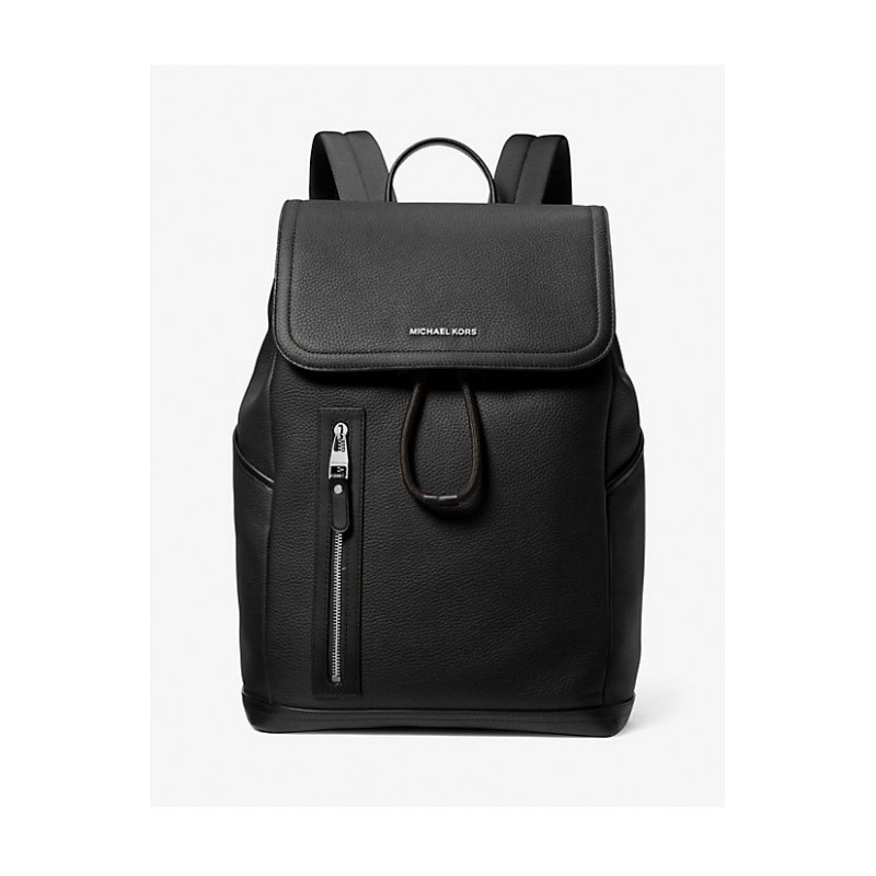 MICHAEL KORS HOMME Sac à dos Hudson fonctionnel en cuir grainé,Noir