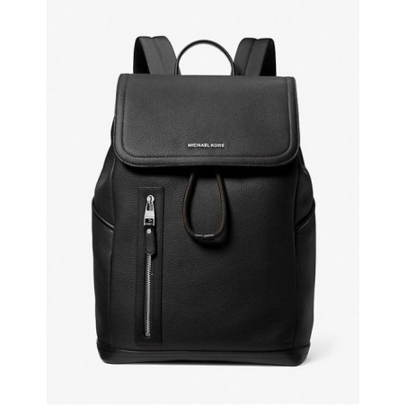 MICHAEL KORS HOMME Sac à dos Hudson fonctionnel en cuir grainé,Noir