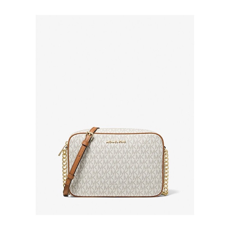 MICHAEL MICHAEL KORS
Grand sac à bandoulière Jet Set à logo,beige