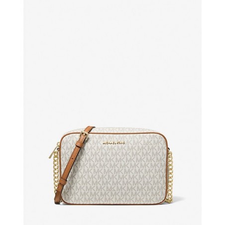 MICHAEL MICHAEL KORS
Grand sac à bandoulière Jet Set à logo,beige