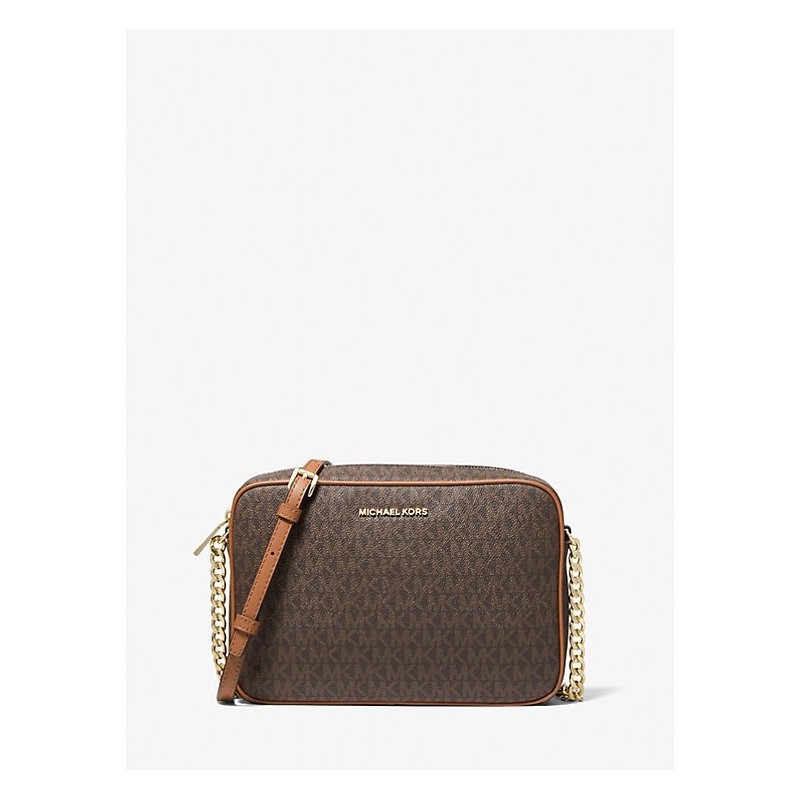 MICHAEL MICHAEL KORS
Grand sac à bandoulière Jet Set à logo,marron