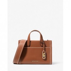 MICHAEL KORS
Petite besace Gigi en cuir avec surpiqûres,Marron