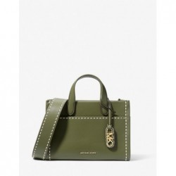 MICHAEL KORS Petite besace Gigi en cuir avec surpiqûres,Vert