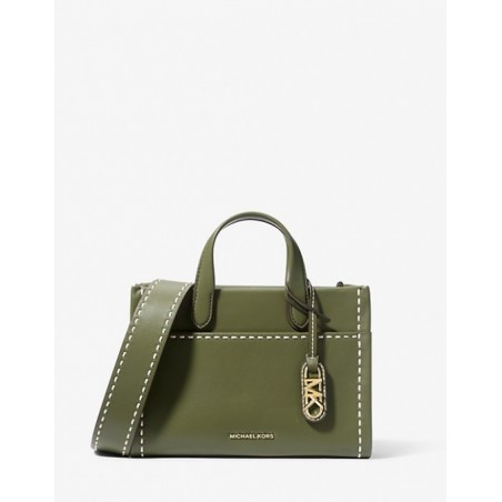 MICHAEL KORS Petite besace Gigi en cuir avec surpiqûres,Vert