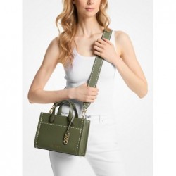 MICHAEL KORS Petite besace Gigi en cuir avec surpiqûres,Vert