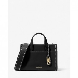 MICHAEL KORS Petite besace Gigi en cuir avec surpiqûres,Noir