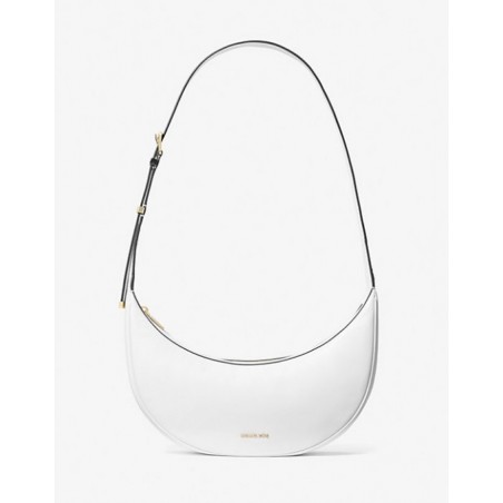 MICHAEL KORS Blanc Sac à bandoulière Avra de taille moyenne en cuir