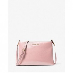 Sac bandoulière Trisha en cuir grainé moyen,rose