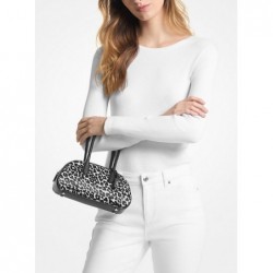 Michael Kors Petit sac Lulu en poil de vachette à imprimé léopard