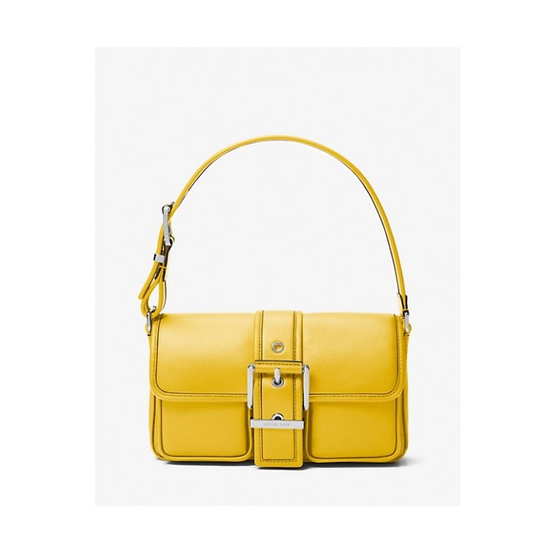 MICHAEL KORS Sac porté épaule Colby de taille moyenne en cuir,Jaune