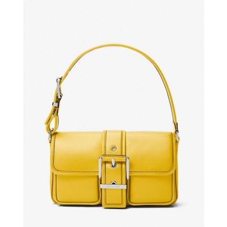 MICHAEL KORS Sac porté épaule Colby de taille moyenne en cuir,Jaune