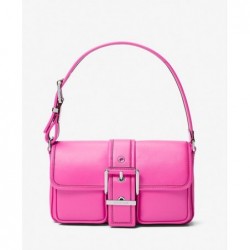 MICHAEL KORS Sac porté épaule Colby de taille moyenne en cuir,rose rouge