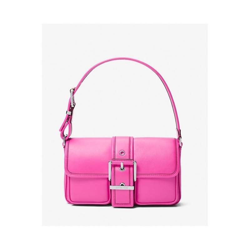 MICHAEL KORS Sac porté épaule Colby de taille moyenne en cuir,rose rouge