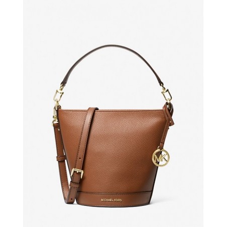 MICHAEL KORS Petit sac à bandoulière en cuir grainé Townsend,brun sac seau