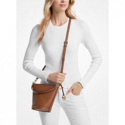 MICHAEL KORS Petit sac à bandoulière en cuir grainé Townsend,brun sac seau