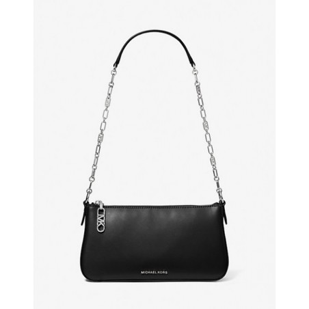 MICHAEL KORS Sac de soirée Empire de taille moyenne en cuir à maillons,Noir