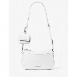 MICHAEL KORS Sac bandoulière en cuir grainé, sac bandoulière blanc