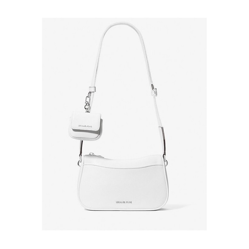 MICHAEL KORS Sac bandoulière en cuir grainé, sac bandoulière blanc