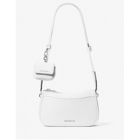 MICHAEL KORS Sac bandoulière en cuir grainé, sac bandoulière blanc