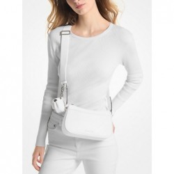 MICHAEL KORS Sac bandoulière en cuir grainé, sac bandoulière blanc