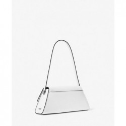 MICHAEL KORS Sac porté épaule Ludlow de taille moyenne en cuir,Blanc