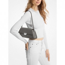 MICHAEL KORS Sac porté épaule Ludlow de taille moyenne en cuir,Gris