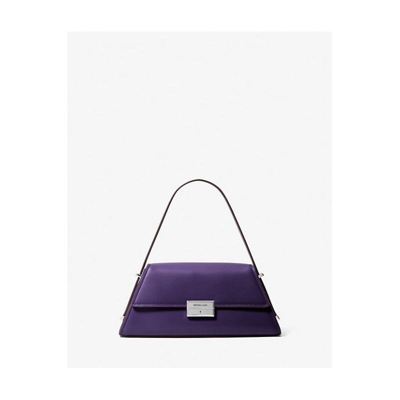 MICHAEL KORS Sac porté épaule Ludlow de taille moyenne en cuir,Violet