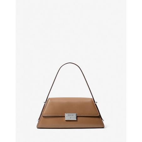 MICHAEL KORS Sac porté épaule Ludlow de taille moyenne en cuir,Brun