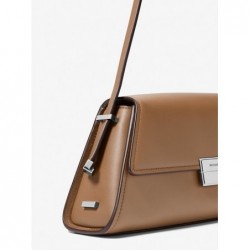 MICHAEL KORS Sac porté épaule Ludlow de taille moyenne en cuir,Brun