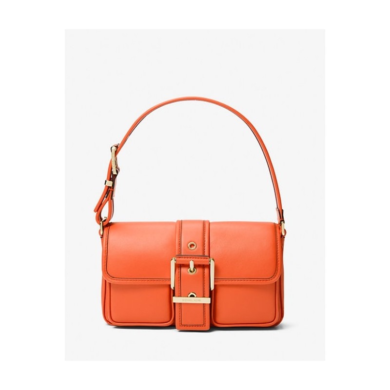 MICHAEL KORS Sac porté épaule Colby de taille moyenne en cuir,orange