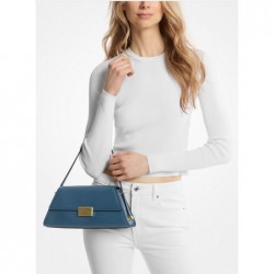 MICHAEL KORS Sac porté épaule Ludlow de taille moyenne en cuir,brume bleue