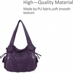 Sac a Main Epaule Sac Cabas Cuir Souple  Femme Vintage Violet