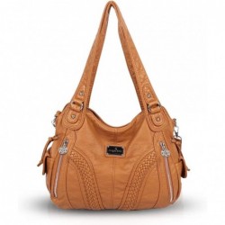 Sac a Main Epaule Cuir Souple Sac Bandouillere Femme Vintage Orange