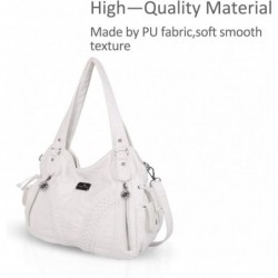 Sac a Main Epaule Cuir Souple Sac Bandouillere Femme Vintage  Blanc