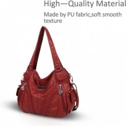 Sac a Main Epaule Cuir Souple Sac Bandouillere Femme Vintage Rouge