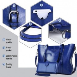 Sac a Main Femmes Cuir Bandoulieres Grand Sacs Porte Cabas Bleu