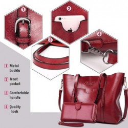 Sac a Main Femmes Cuir Bandoulieres Grand Sacs Porte Cabas Rouge