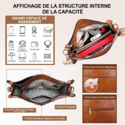 Sac a Main Femme,Sac Bandoulière Femme en Cuir PU Sac a Main Bandoulieres