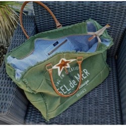 Sac cabas plage XL Sel de Mer - Vert Cactus