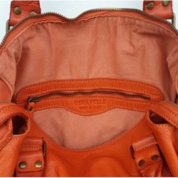 SAC CUIR ESPRIT VINTAGE ORANGE