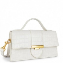 CROCO ILY SAC BAGUETTE BLANC