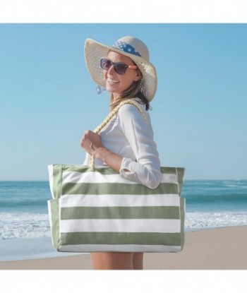 Sacs de plage Becokan pour femmes, grand sac fourre-tout de plage imperméable à fermeture éclair, sac de plage imperméable et résistant au sable, sac de piscine, grand sac fourre-tout