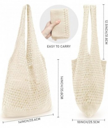 hatisan Sacs au crochet pour femmes Sac fourre-tout de plage d'été Sac fourre-tout esthétique Sac hippie Sac en tricot