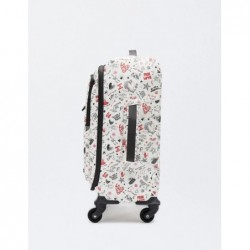 VALISE CABINE EFFET NYLON impression blanche